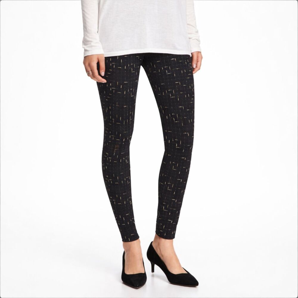 Old Navy Leggings Size Large Black & White LIKE NEW